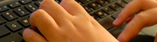 Photograph of computer user